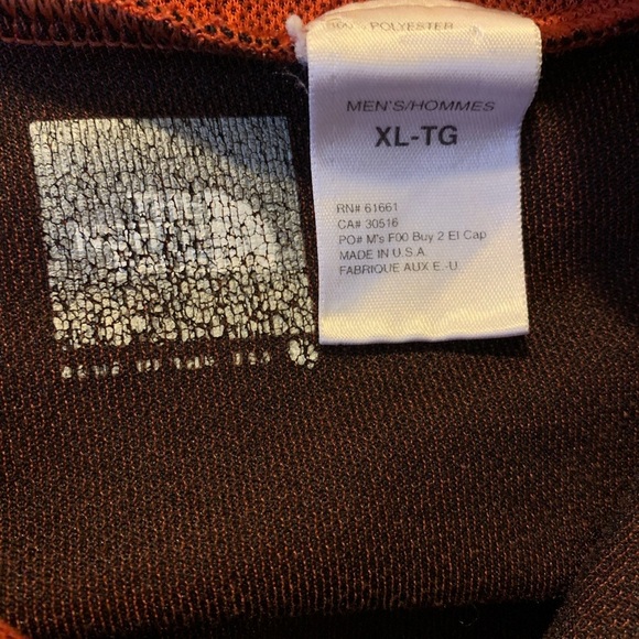 The North Face Men’s  Red Polartec 1/4 Zip Long Sleeve Size XL Logo Performance - Picture 4 of 7